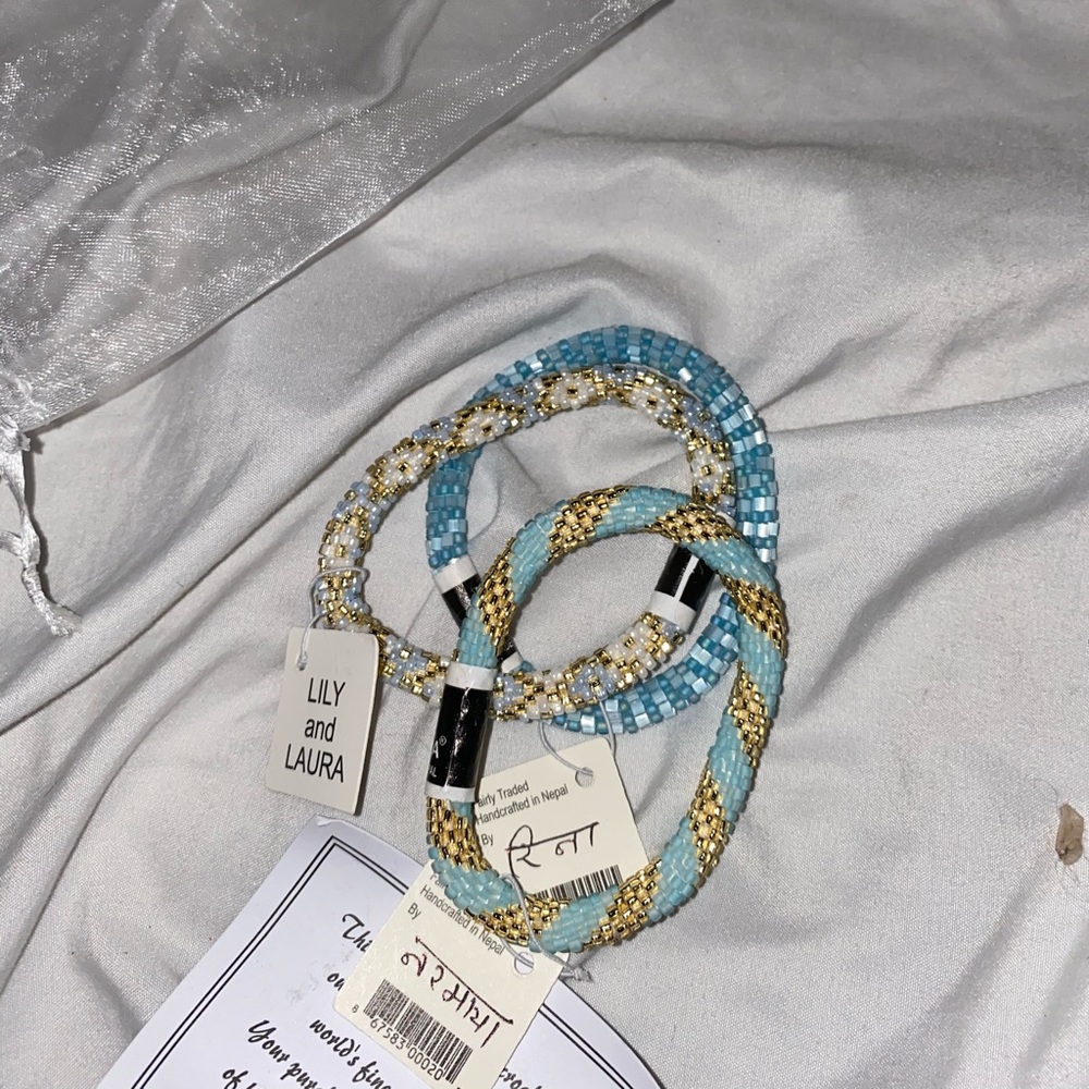 Set of three Lilly and Laura bracelets